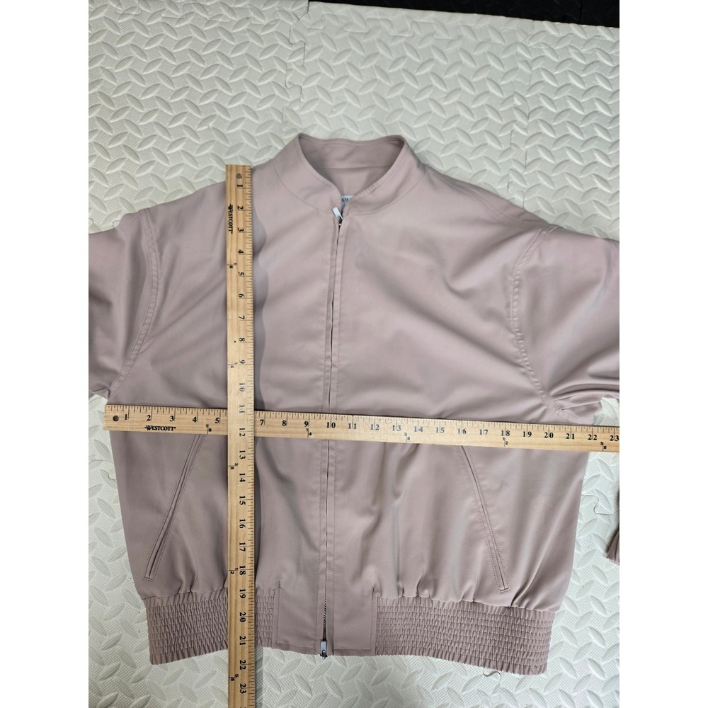 MM LaFleur The Langley Bomber Jacket OrigamiTech Blush Pink Size L Neutral - Picture 9 of 11